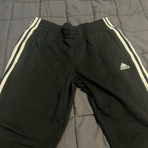 Adidas joggers, youth 12/14-womens XS, black used, missing draw string